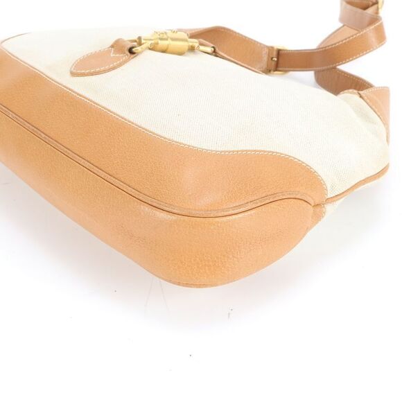 Gucci New Jackie 001 01 Leather Canvas 2WAY Shoulder Bag Shoulder Hand Genuine - Picture 6 of 11